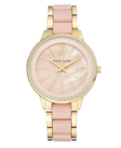 Anne Klein Женские золотистые часы с браслетом из звеньев, 37mm