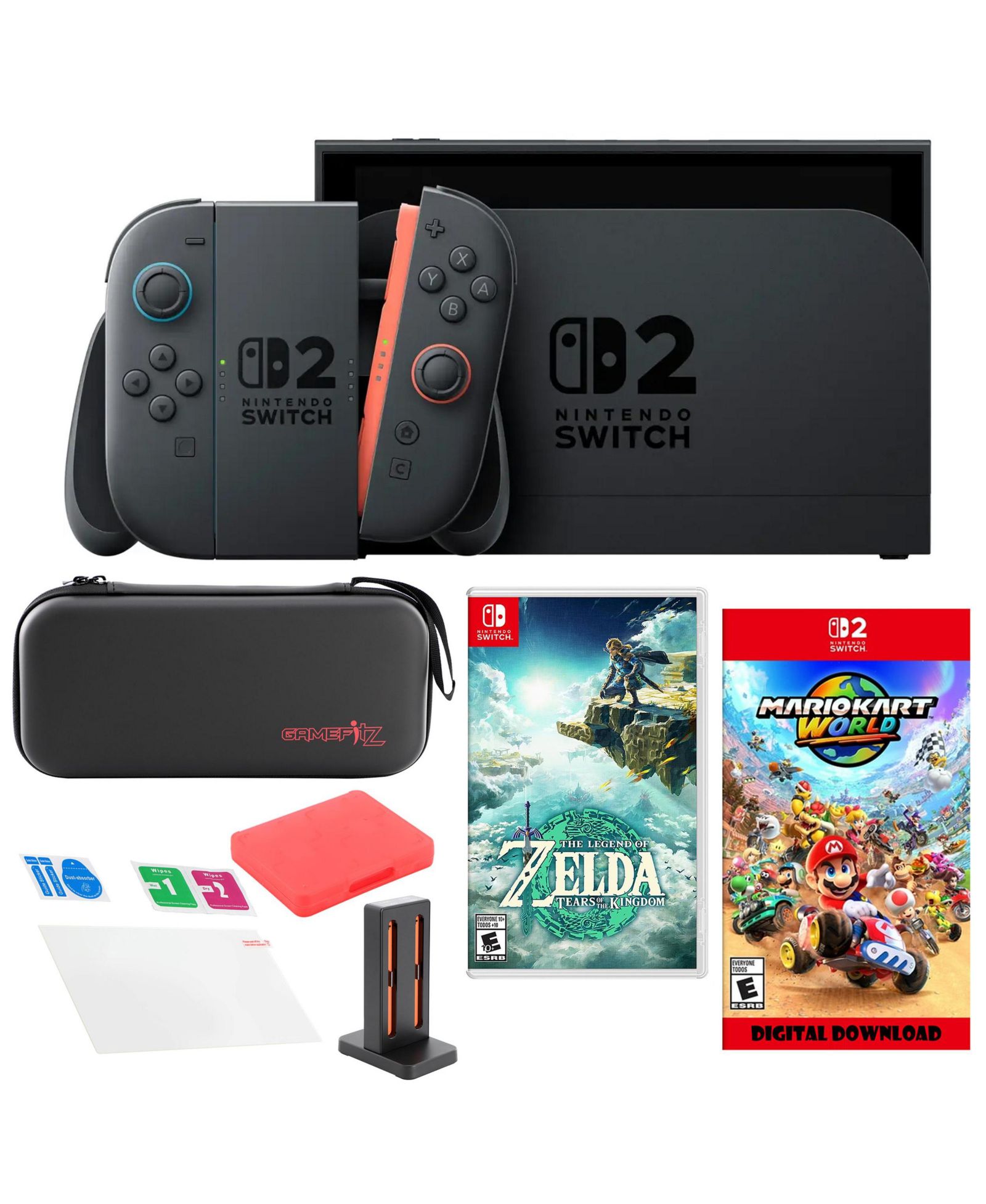 Nintendo Switch 2 MarioKart с Zelda и аксессуарами, набор