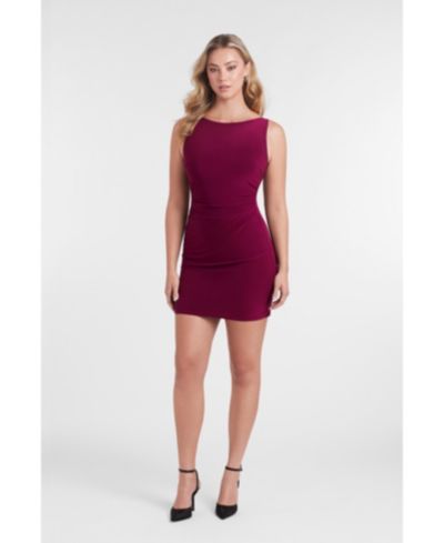 Женское мини-платье S3 Apparel Sculpting Shapewear Shirred Boat Neck