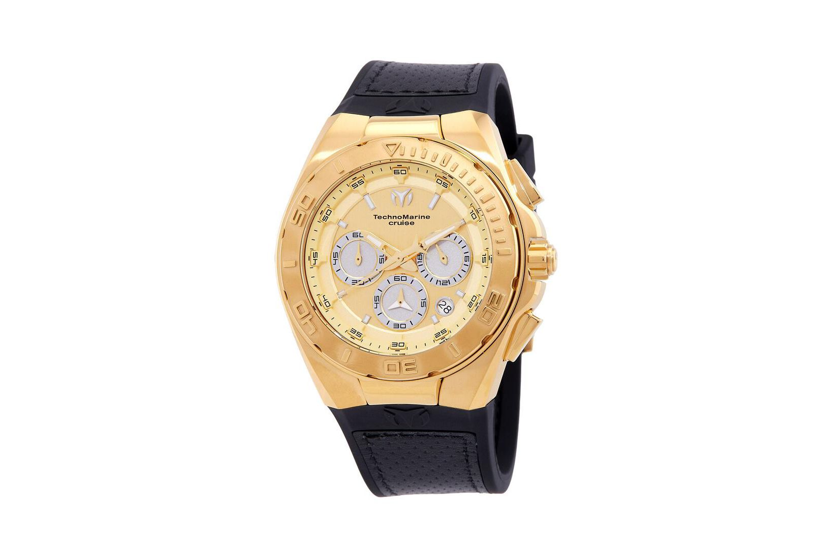 Technomarine Men's TM-117004 Cruise  Quartz Chronograph Gold, Silver Dial Watch