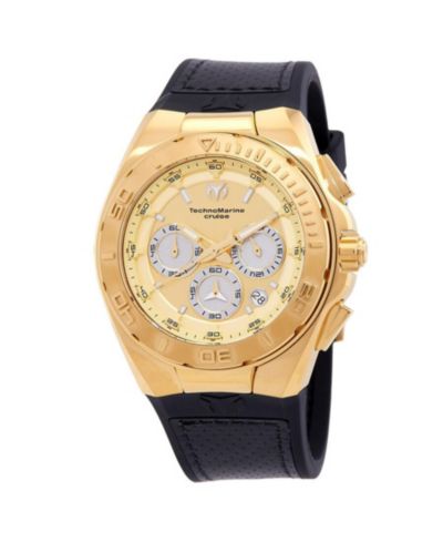 Technomarine Men's TM-117004 Cruise  Quartz Chronograph Gold, Silver Dial Watch