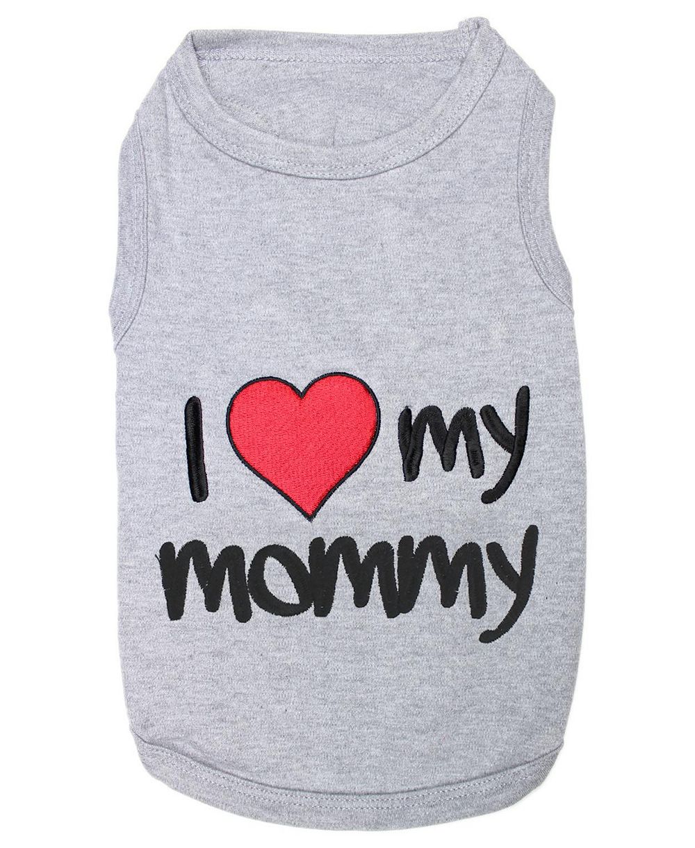 Parisian Pet I Love Mommy детская футболка Gray