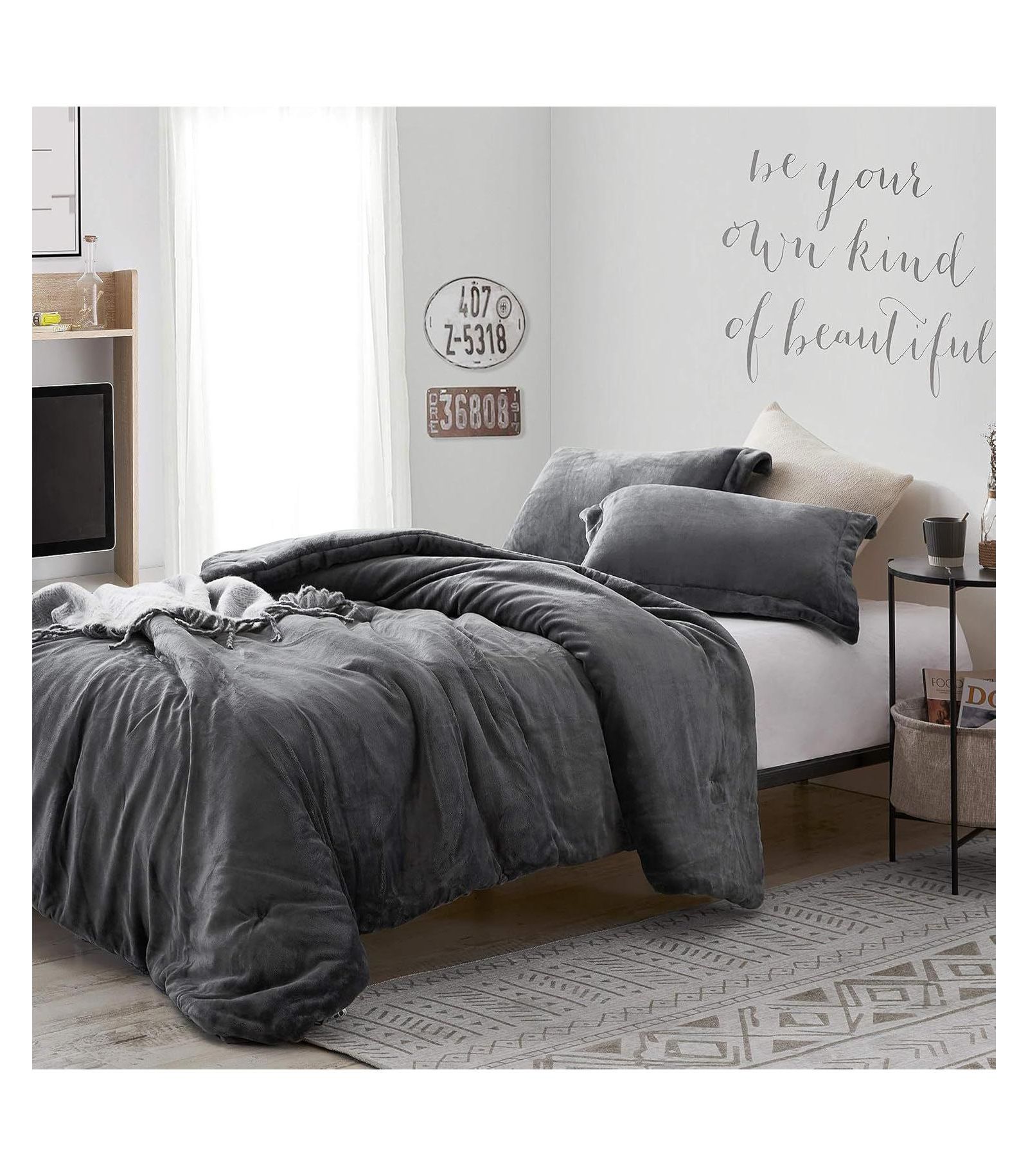 Одеяло Coma Inducer Oversized Comforter Set - The Original Plush, Steel Gray, Twin XL