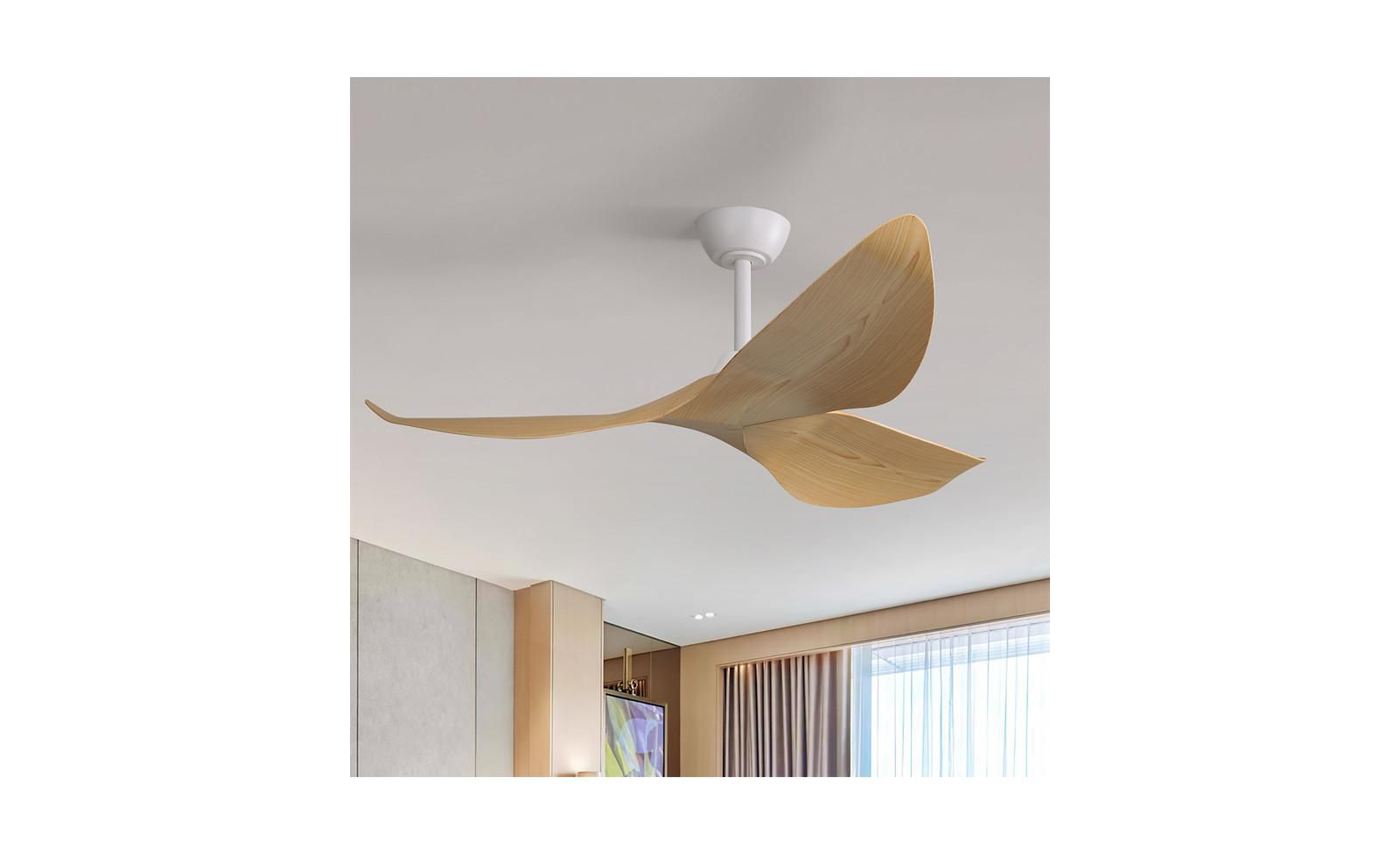 Sofucor 52-Inch Modern Lightweight White Ceiling Fan with Remote Control and 3 Blades