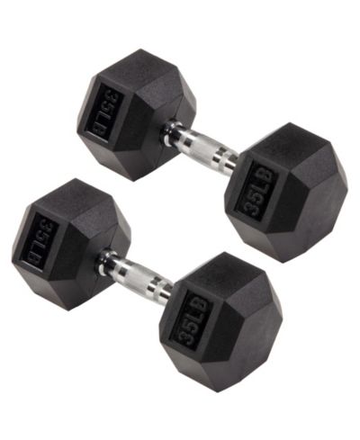 Набор гантелей Signature Fitness Hex для силовых тренировок, 35 lbs