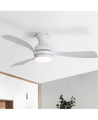 Потолочный вентилятор Sofucor 52-inch White с LED светом и пультом управления