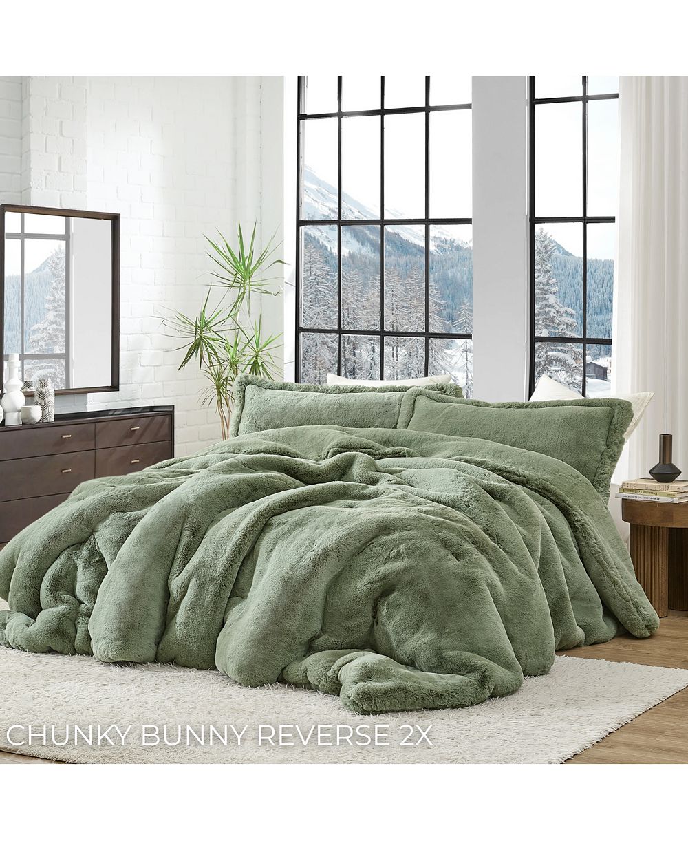 Комплект из 2 Oversized Comforter Coma Inducer 1,100 Bunnies Chunky Bunny Reverse Calming Sage Twin XL