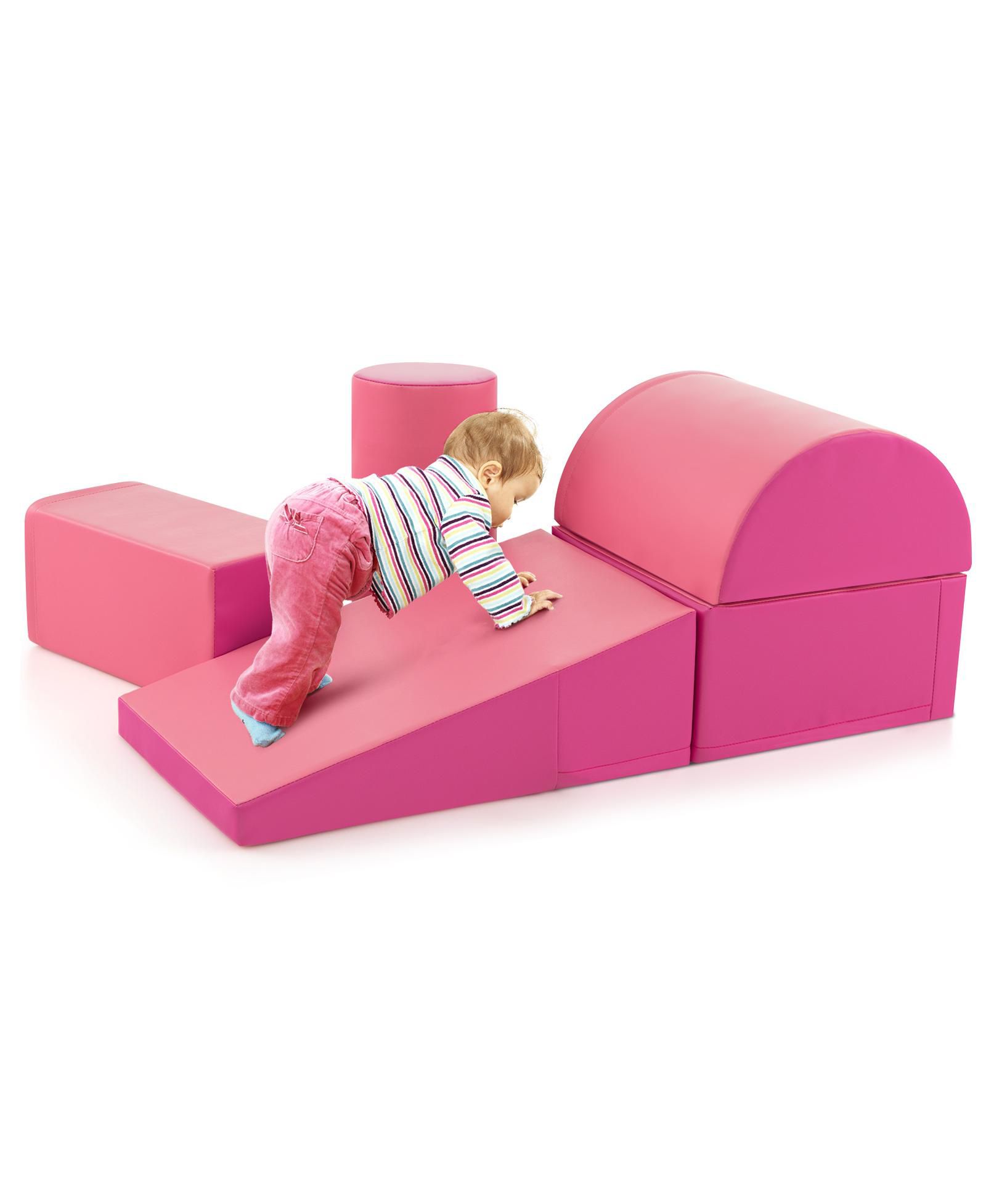 Детский игровой набор SKONYON 5-Piece Climb and Crawl Activity Playset-Pink