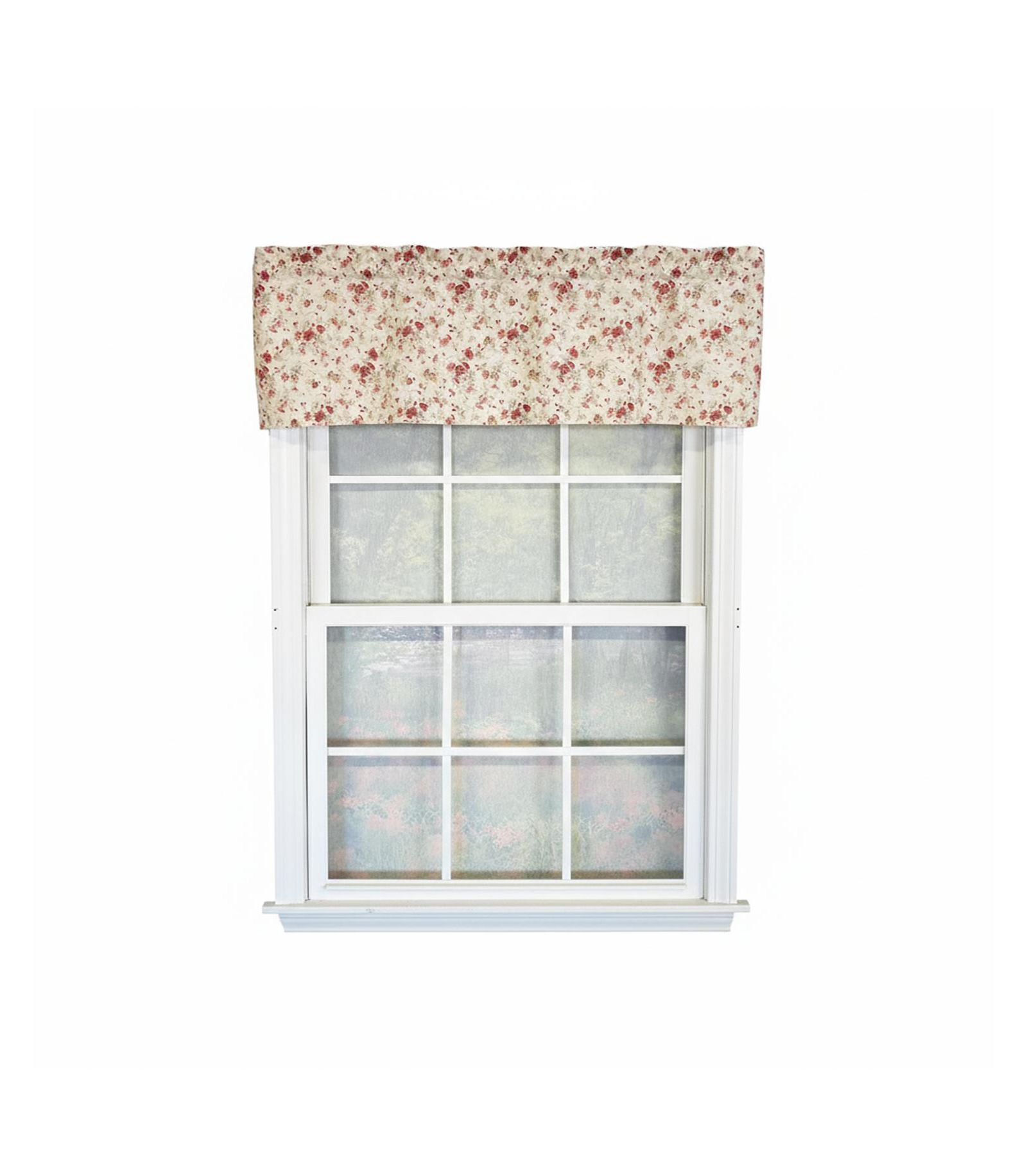 RLF Home 100% Cotton High Quality Flor Tailored Window Valance с 1.5" Rod Pocket 50" W X 12" L Natural