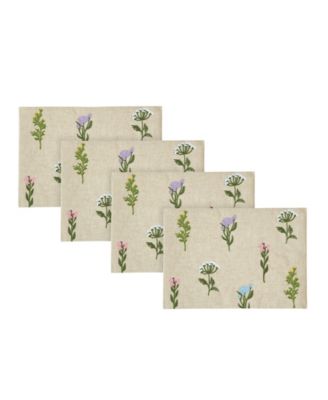 Elrene Nellie Embroidered Placemats, Set of 4