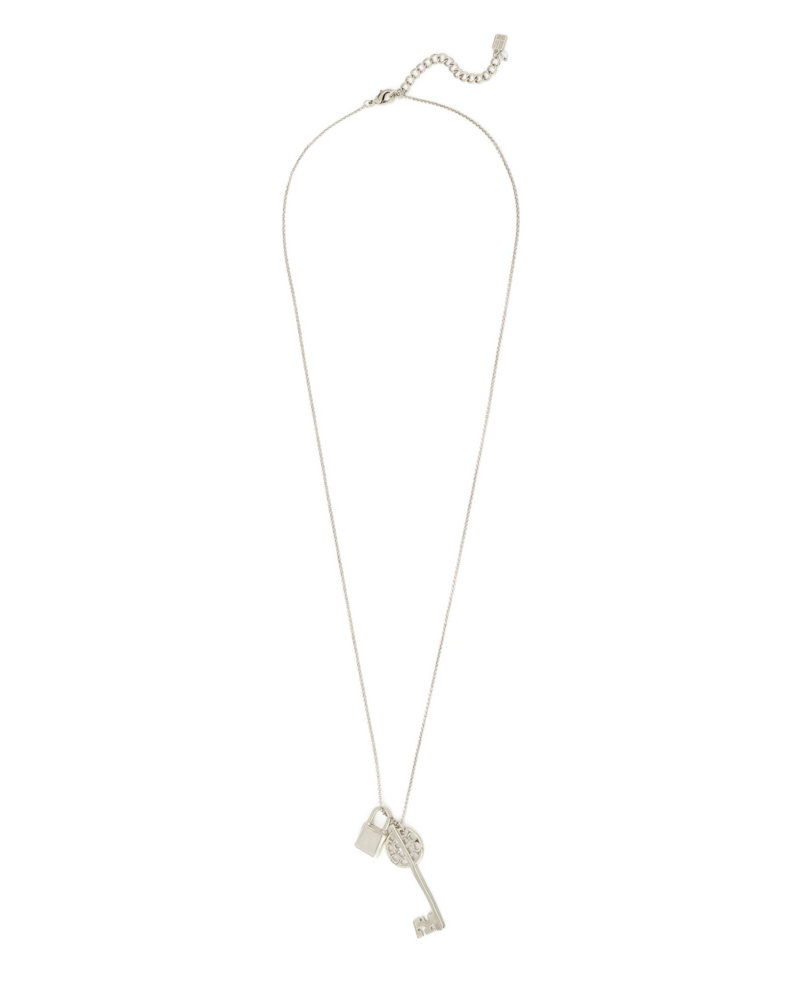 Robert Lee Morris Soho Silver Vintage Lock Key Pendant Necklace