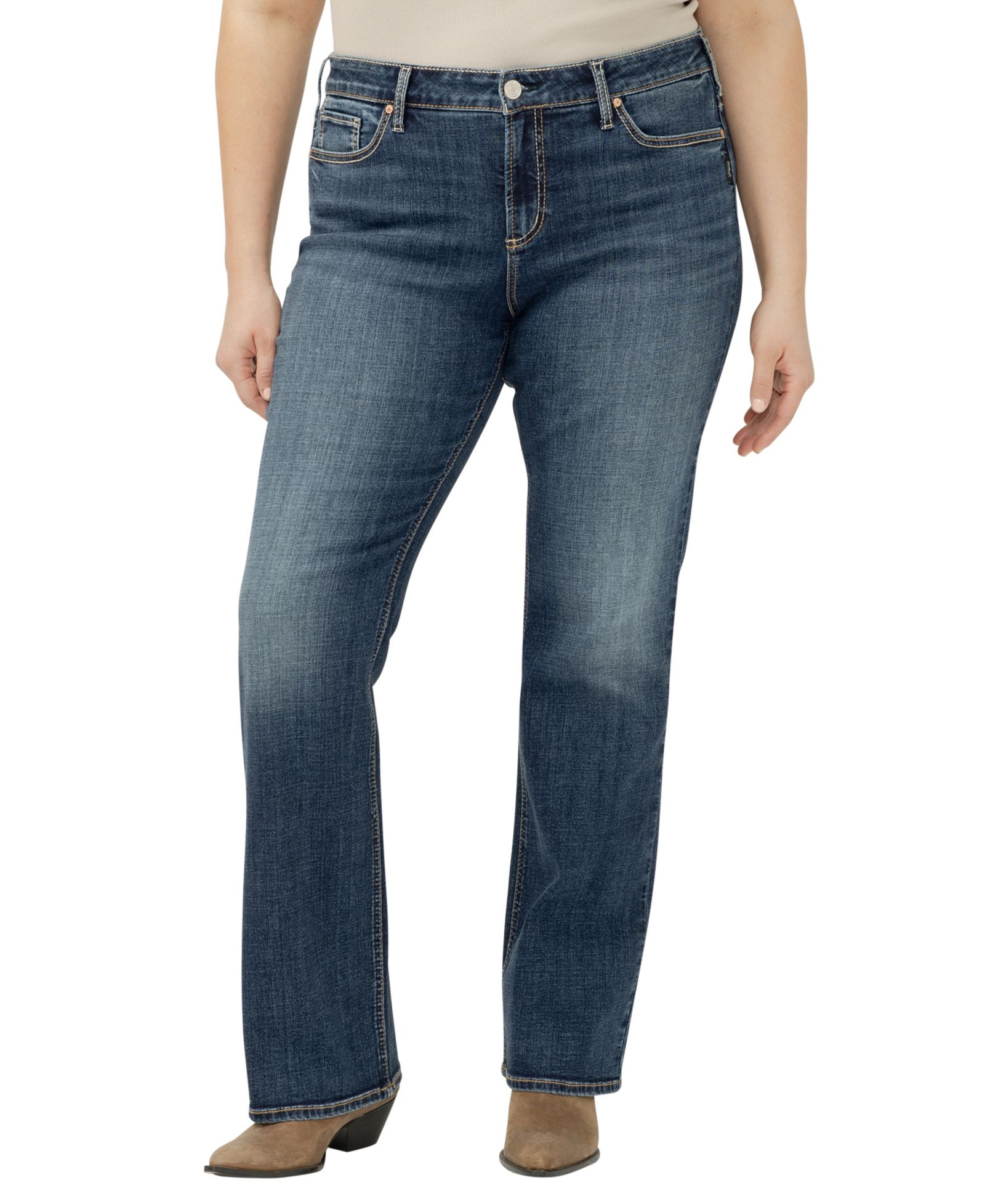 Silver Jeans Co. Plus Size джинсы Elyse Mid Rise Comfort Fit Bootcut