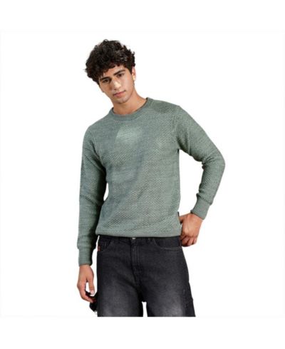 Мужской вязаный джемпер Campus Sutra Geo-Jacquard
