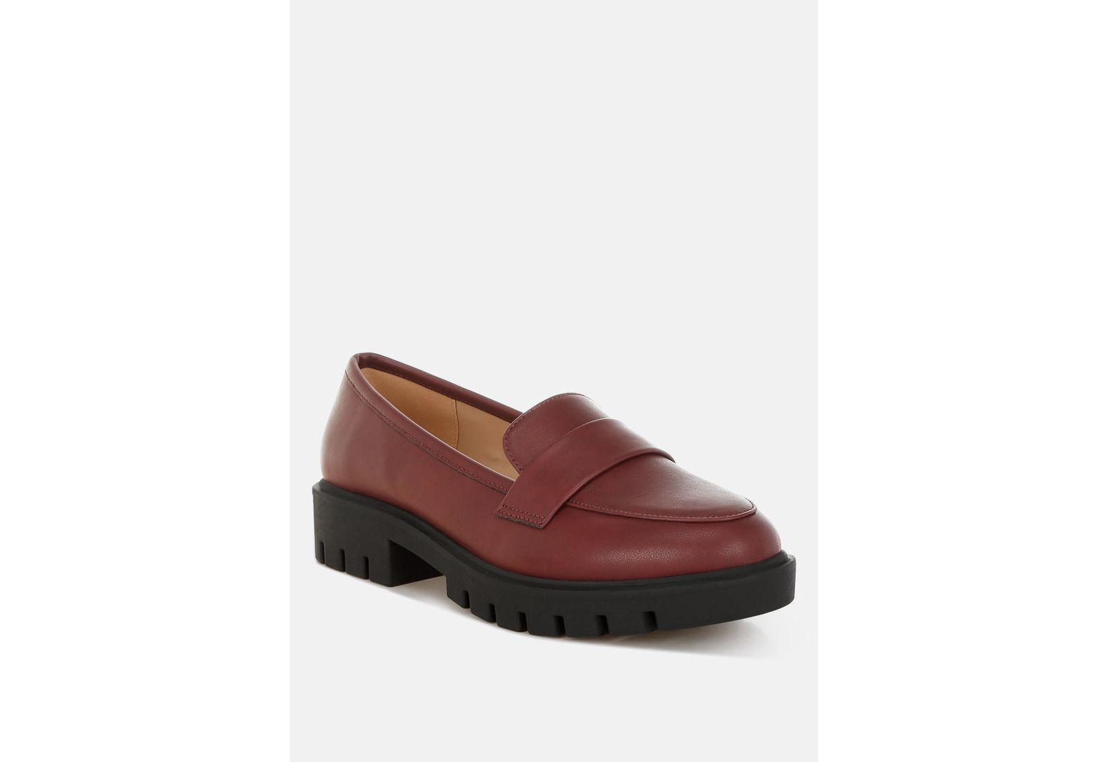 London Rag Women's Peridot Faux Leather Chunky Loafers