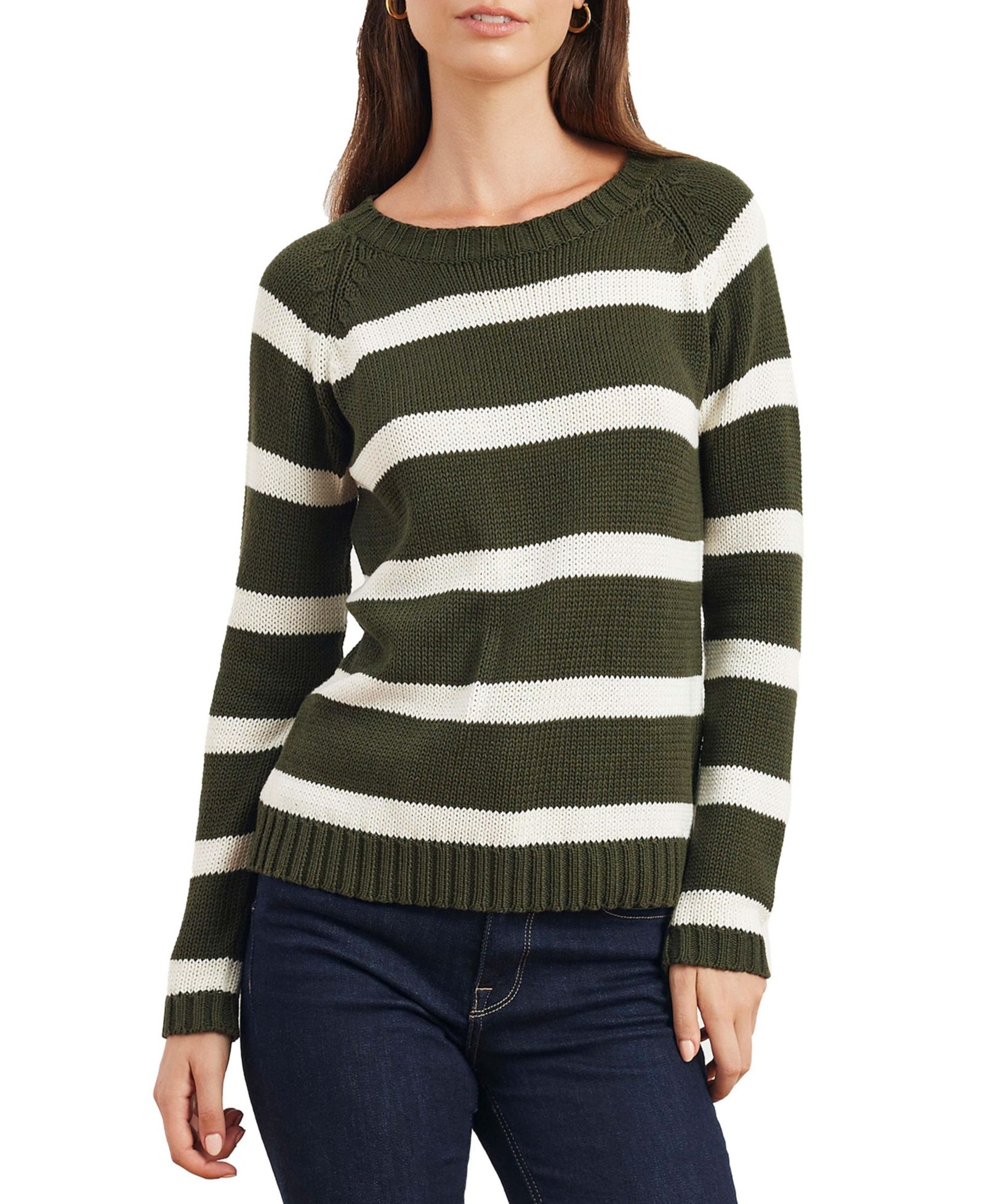 Женский полосатый свитер Paneros Clothing Women's Striped Sloane Crewneck