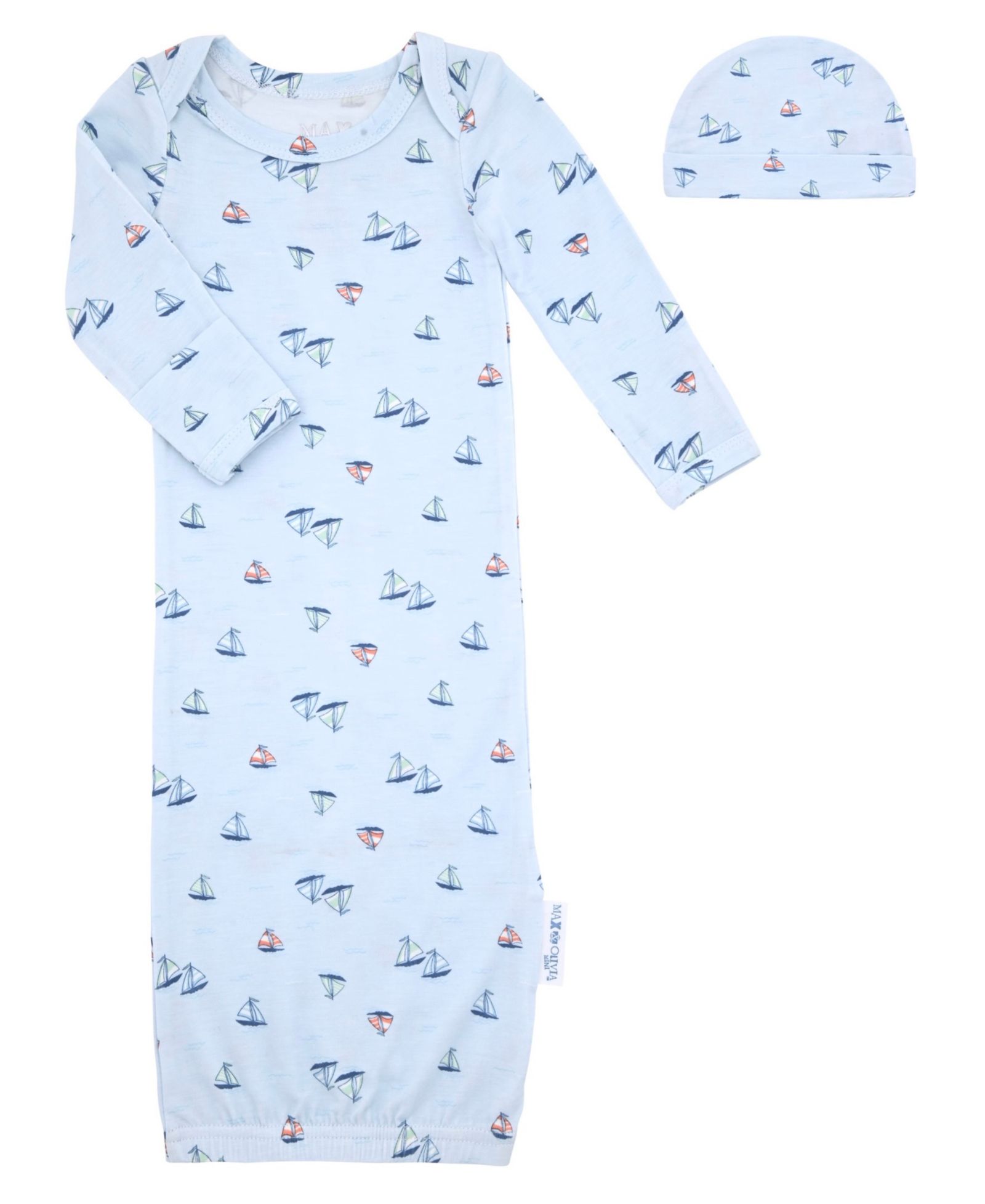 Комплект Max & Olivia для малышей Sail Boat: платье и шапочка, 2-Piece Set