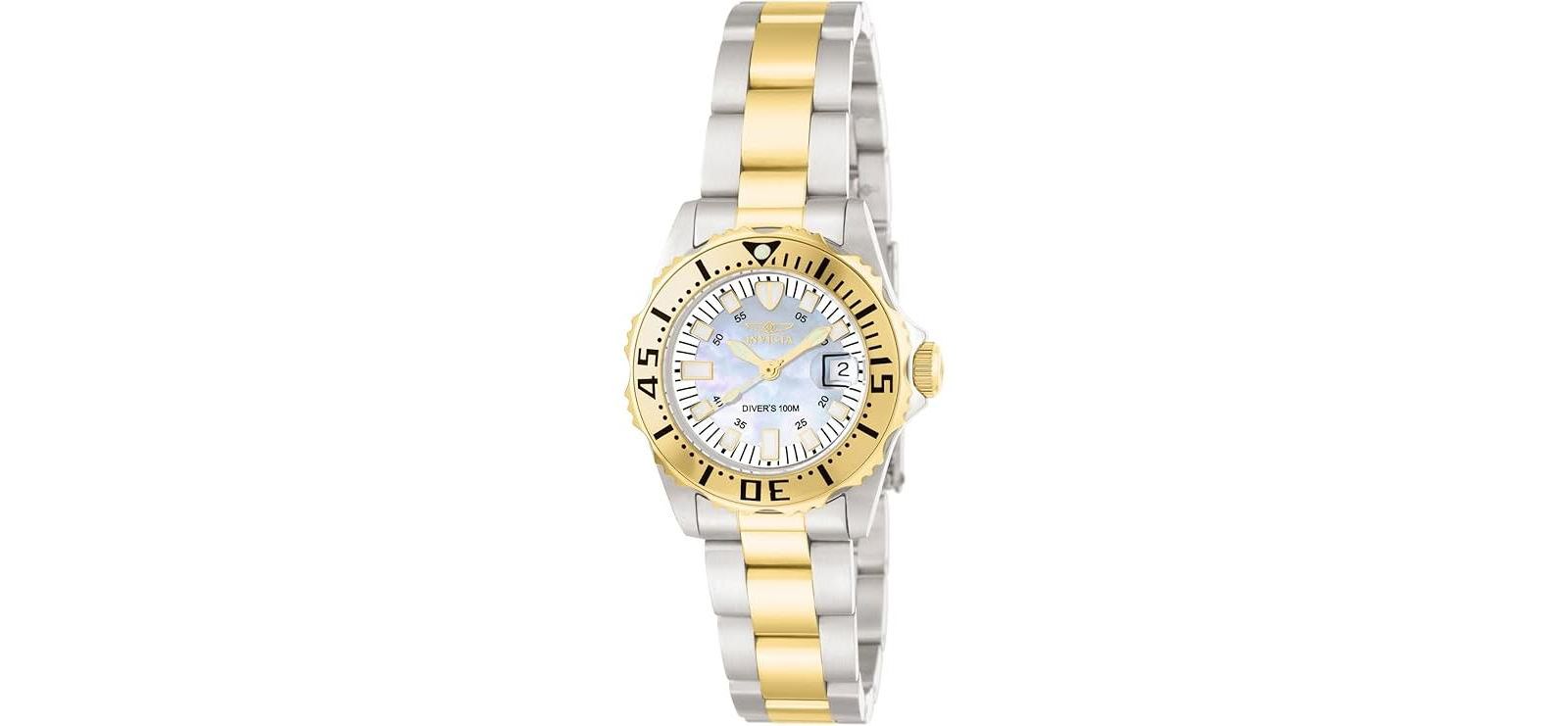 Invicta Women's 6895 Pro Diver Quartz 3 Hand White Dial Watch