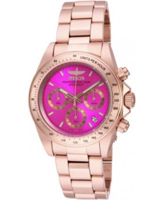 Invicta Женские часы Speedway Quartz Chronograph 16657 с ярко-розовым циферблатом