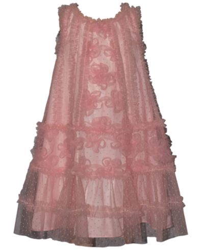 Детское платье Bonnie Jean Girls' 2T-6X Sleeveless 3D Floral Shift