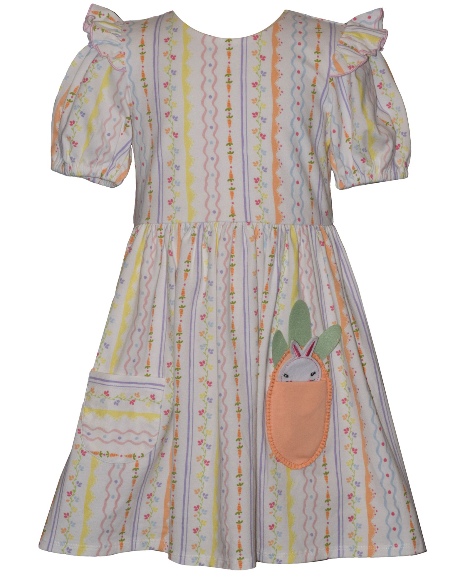 Детское платье Bonnie Jean Bunny and Carrot Striped