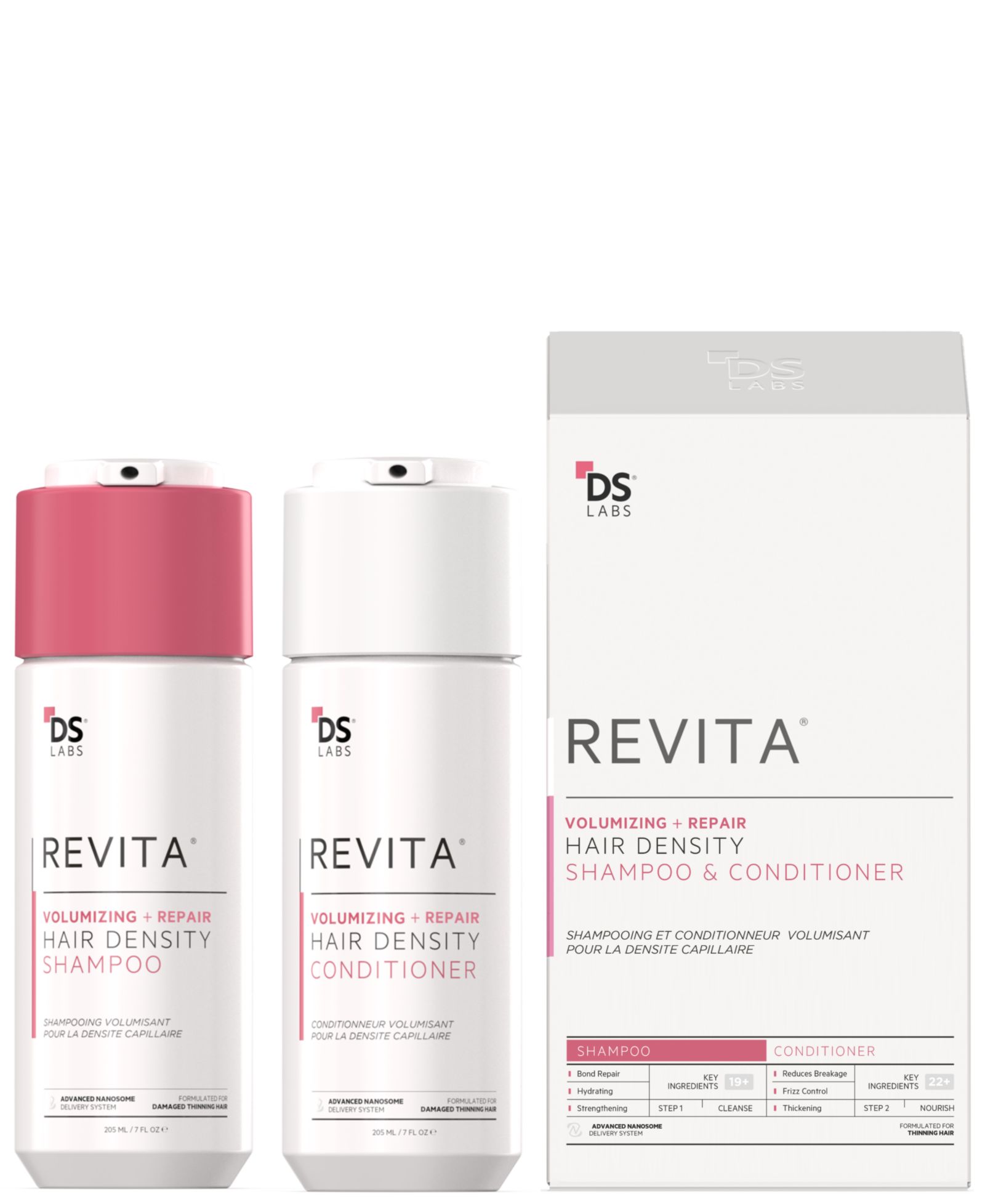 Набор шампуня и кондиционера для объема и густоты волос DS Laboratories Revita