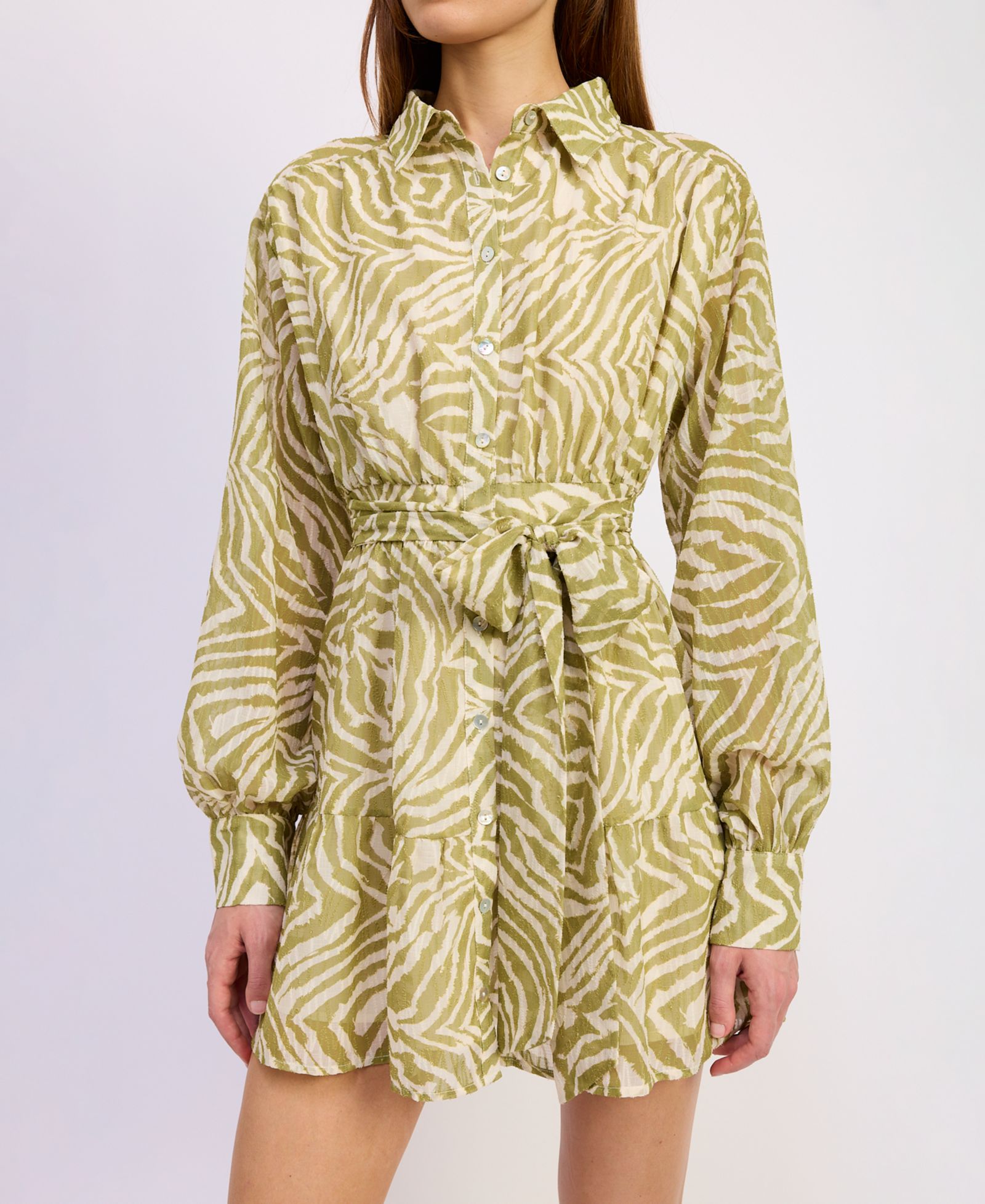 En Saison Women's Skylar Button Front Mini Dress