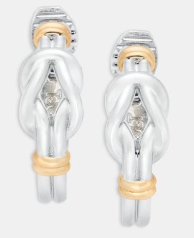 Lauren Ralph Lauren Knotted Style Small Hoop Clip-On Earrings, 0.8"