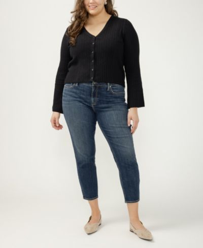 Silver Jeans Co. Plus Size Узкие укороченные джинсы Elyse Skinny