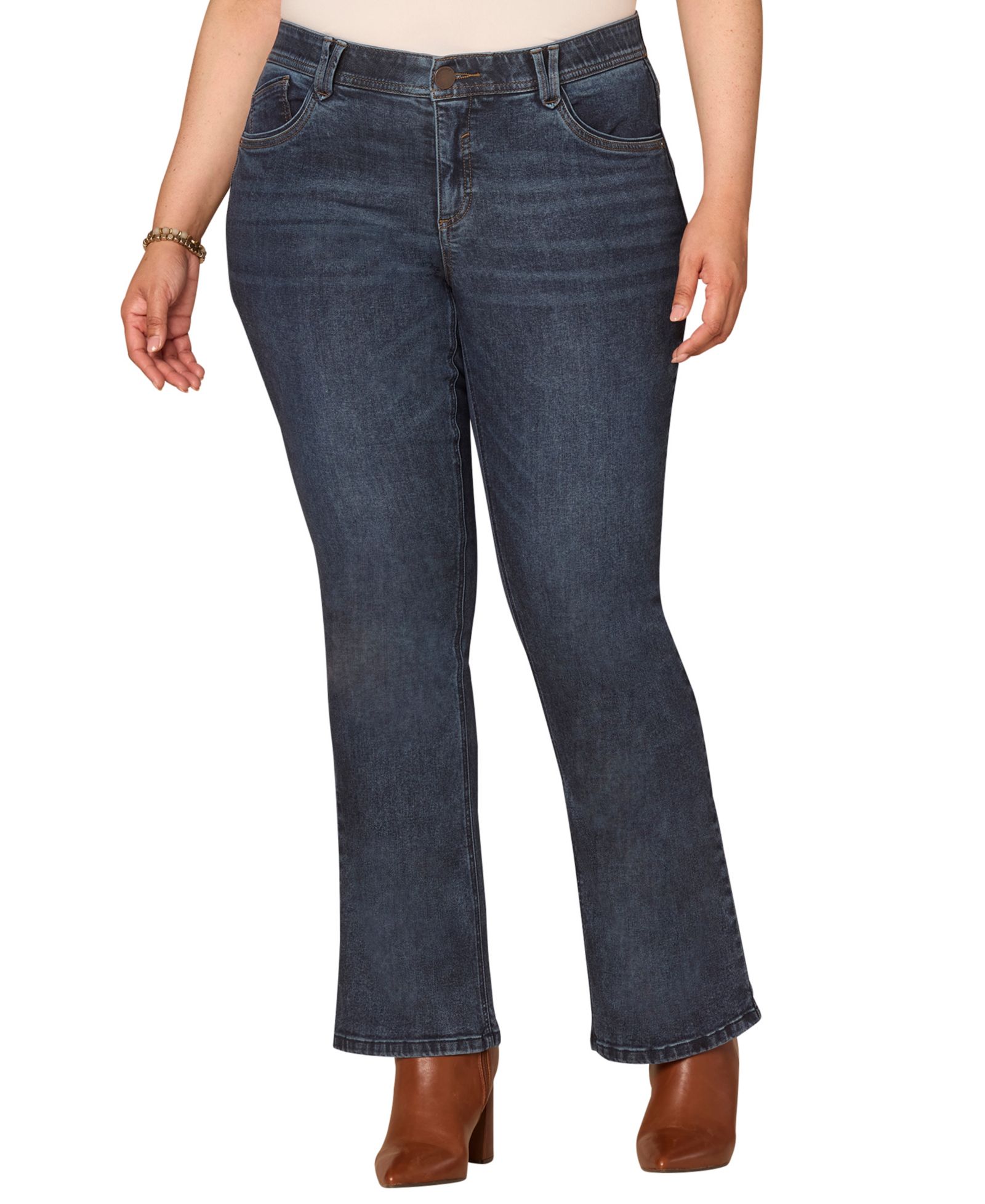 Democracy Plus Size Itty Bitty Boot Cut Jeans