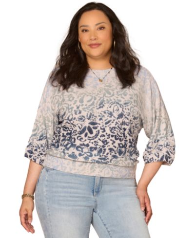 Топ Democracy Plus Size с круглым вырезом