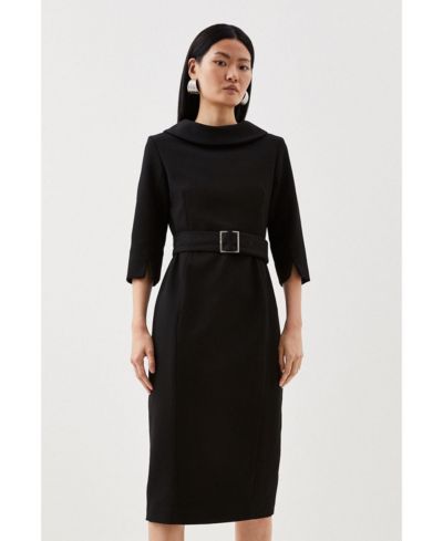 Karen Millen Женское платье-карандаш миди с воротником-стойкой