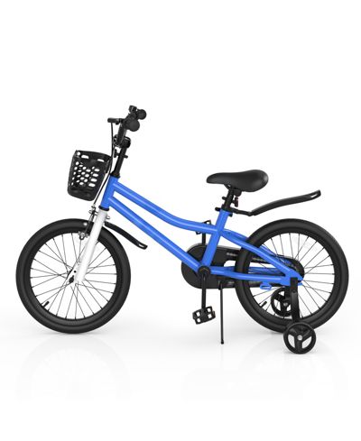 Sugift 18" Adjustable Kids Bike with Removable Training Wheels, Ages 4-8