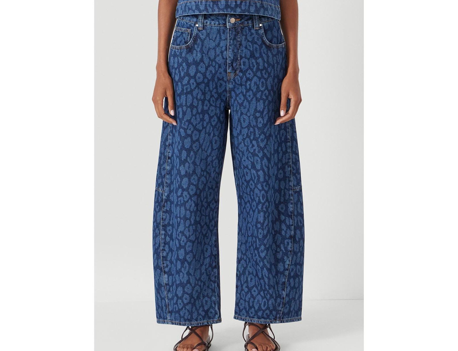 Hush Women's Cropped Bree Horseshoe Barrel Leg Jeans