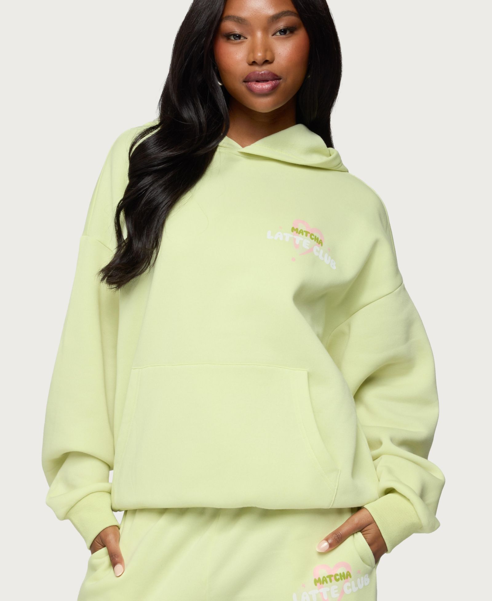 Женское худи Edikted Matcha Lover Oversized