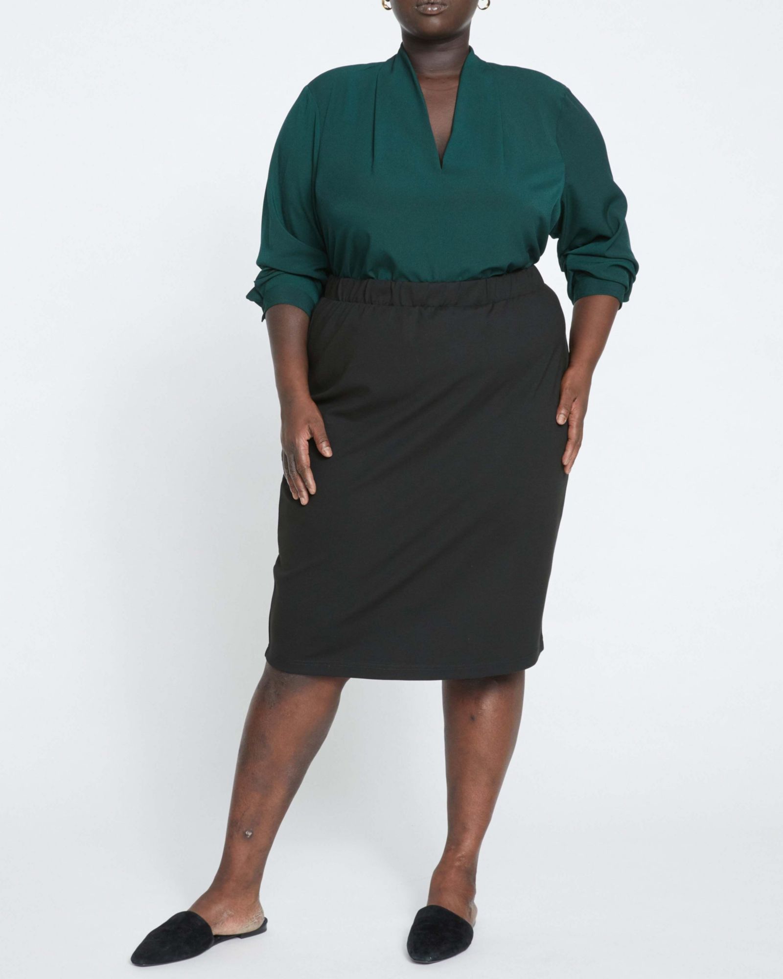 Universal Standard Plus Size Danube Ponte Skirt