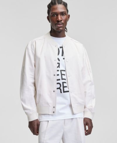 Mode of One Men's Linen & Cotton Bomber Jacket, Macy's Exclusive