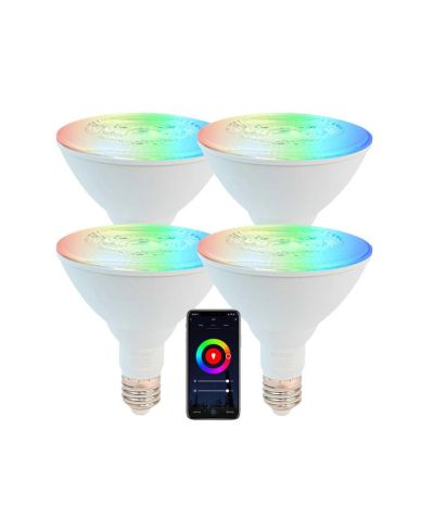 Умная светодиодная лампочка Contixo LB2 Smart Wifi PAR38 E26, диммируемая (4 шт.)