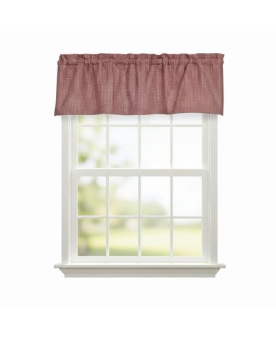 RLF Home 100% Cotton High Quality Minicheck Tailored Window Valance with 1.5" Rod Pocket 50" W X 12" L Red