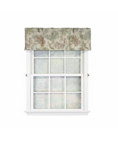 Декоративная занавеска RLF Home 100% Cotton Tila Tailored Window Valance 50" W X 12" L Gray