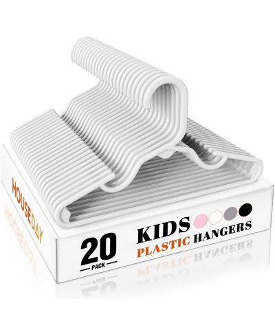 House Day 11 Inch Non-Slip Durable Plastic Baby and Kids Hangers