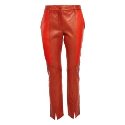 Pre-Owned Givenchy брюки из кожи с пэчворком для женщин