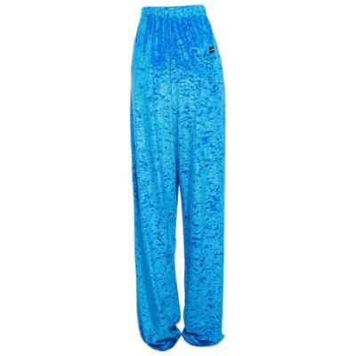 Женские широкие брюки Balenciaga Blue Velour, б/у
