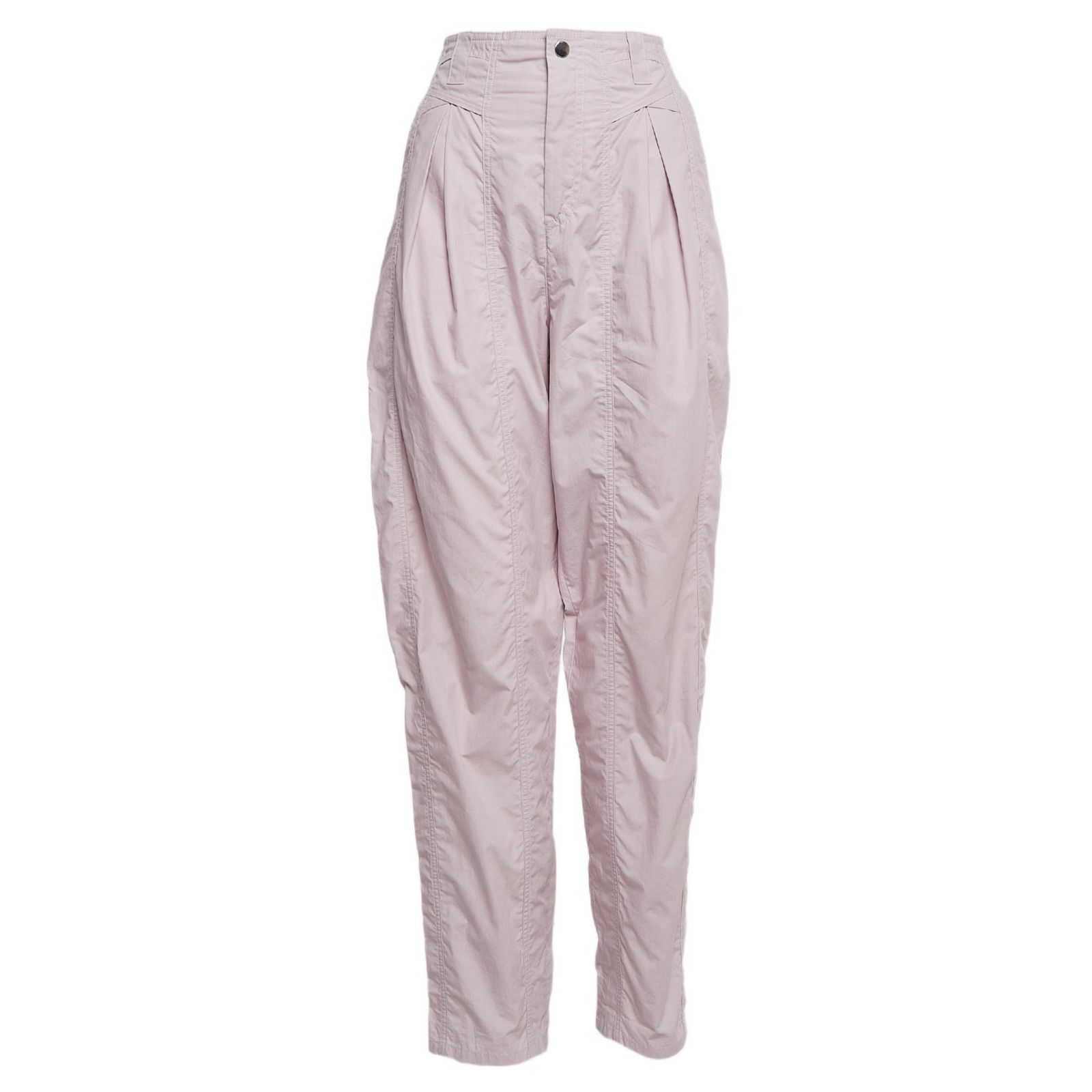 Pre-Owned Isabel Marant Women's Light Purple Cotton Pleated Trousers