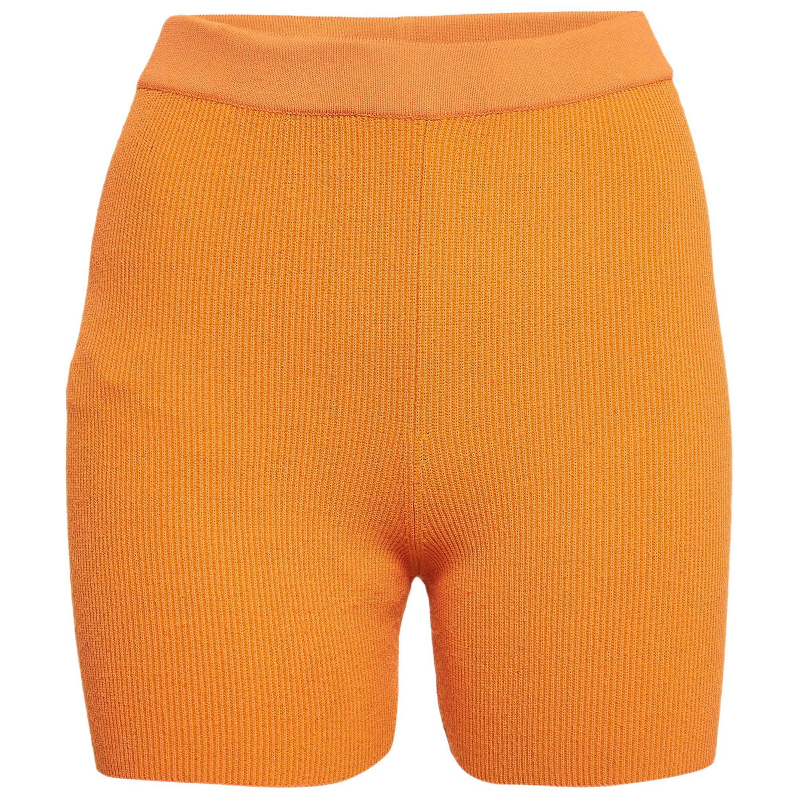 Шорты-велосипедки Jacquemus Women's Orange Rib Knit Le Short Arancia