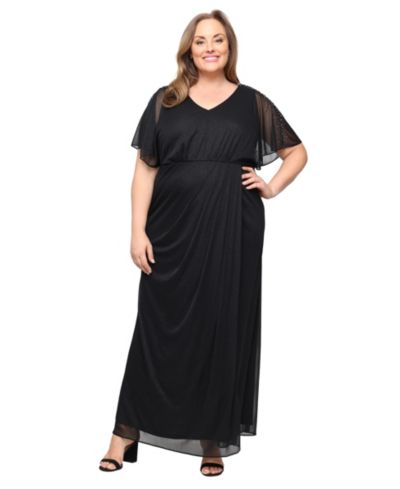 SL Fashions Plus Size платье макси с V-образным вырезом