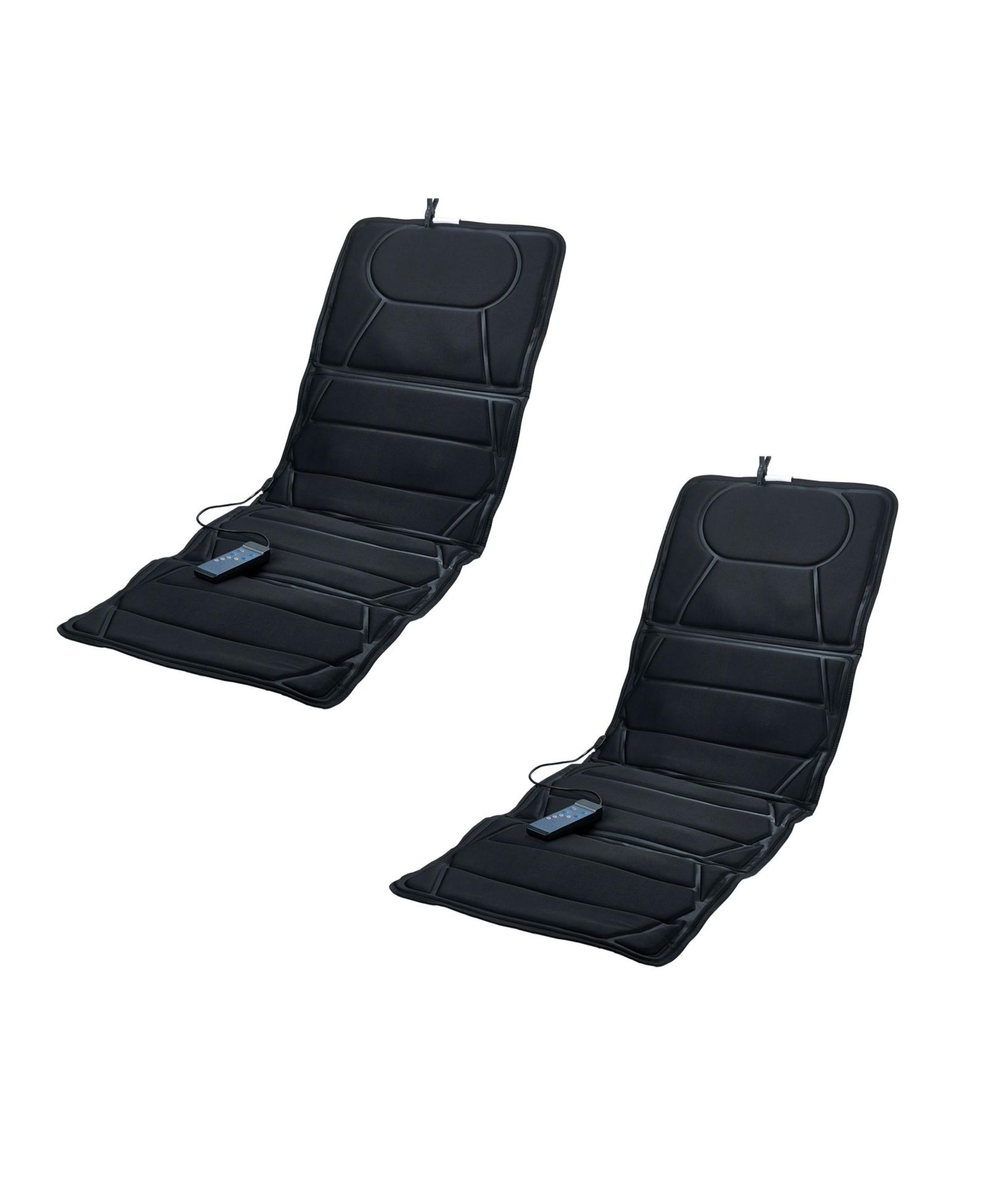 Pursonic Full-Body Massage Mat with Heat 2 pack - Multi-Zone Vibration Relief for Back, Lumbar & Legs