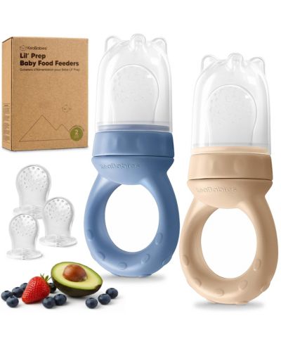 KeaBabies набор из 2-х силиконовых кормушек для фруктов для детей, BPA-free