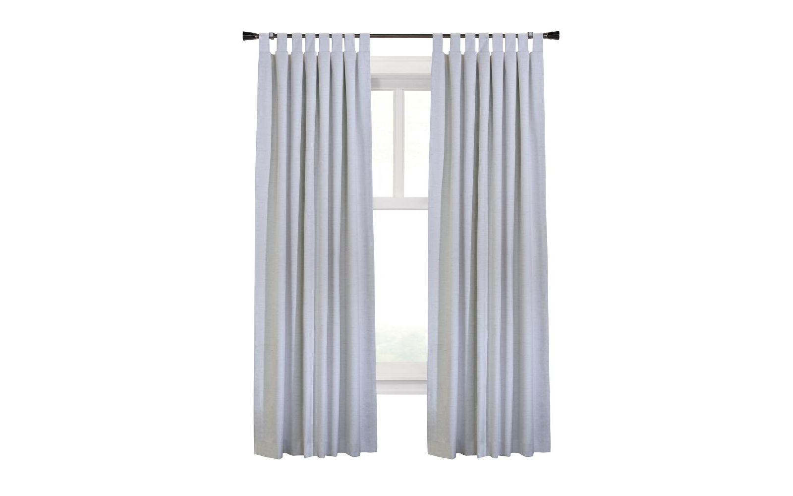 ThermaPlus Ventura Blackout Tab Top Window Curtain Panel Pair 52" x 63" White