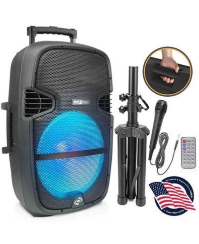 Pyle портативная беспроводная стереосистема динамиков с Bluetooth, USB/SD и FM радио (PPHP1548B.5)