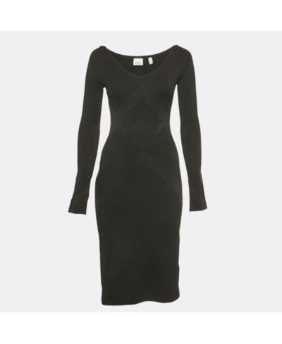 Женское мини-платье Burberry Black Stretch Knit Flared Pre-Owned